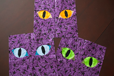 Halloween Cat Eyes Quilt Pattern