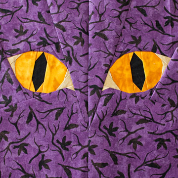 Halloween Cat Eyes Quilt Pattern