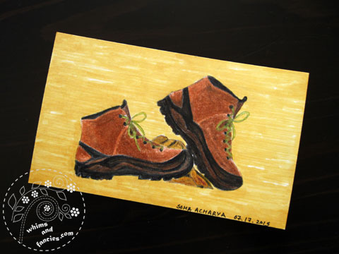 Icad 2015 - My Hiking Boots Painting | Whims And Fancies