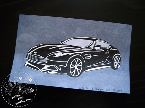Icad 2015 - James Bond Aston Martin Painting | Whims And Fancies