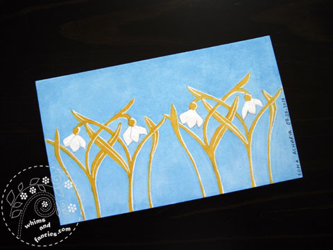 icad 2015 - Snowdrop flower painting | Whims And Fancies