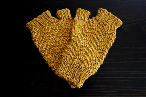 Raw Honey Yellow Fingerless Mitts | Whims And Fancies