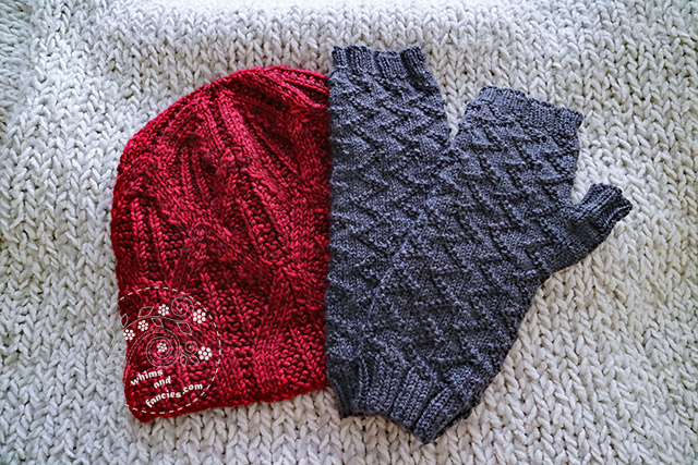 Hat And Fingerless Mitts Knitting Pattern | Whims And Fancies