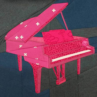 Piano Quilt Pattern. Block made by carwashcat101 | Whims And Fancies