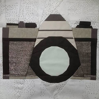 SLR Camera Quilt Pattern. Block made by scrapmaster01 | Whims And Fancies