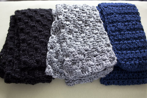Crocheted scarves
