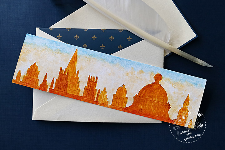 Oxford Skyline Watercolour Painting Bookmark | Whims And Fancies