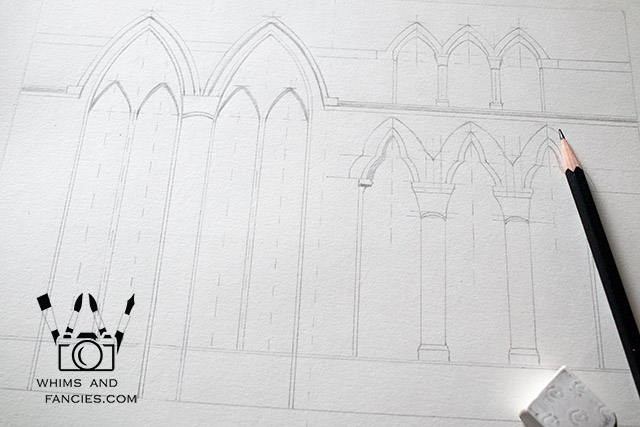 Gothic Architecture Drawing | Whims And Fancies