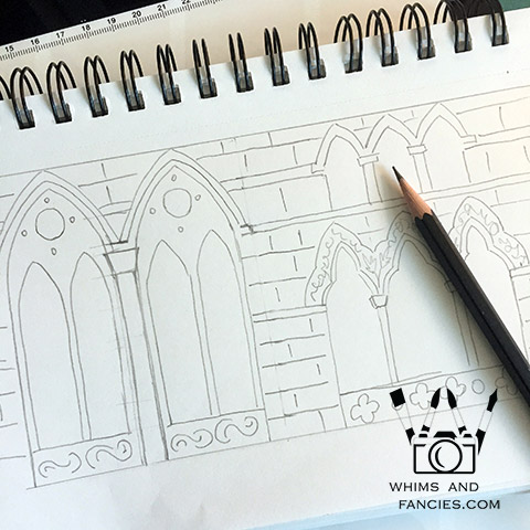 Gothich Architecture Drawing | Whims And Fancies