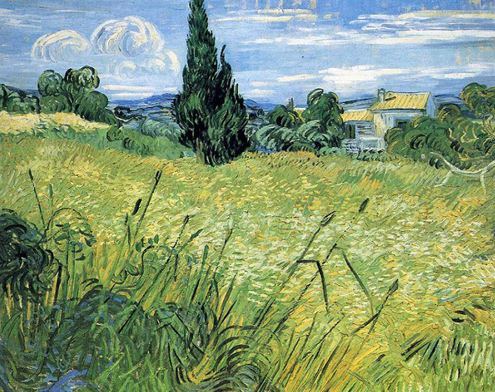 Van Gogh - Green Wheat Field with Cypress