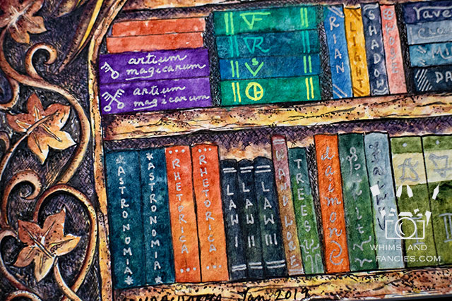 Magician's Bookshelf Painting | Whims And Fancies