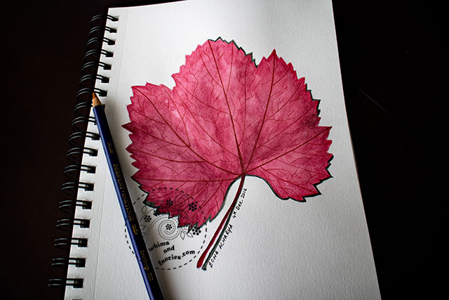 Inktense Fall Leaf Painting | Whims And Fancies