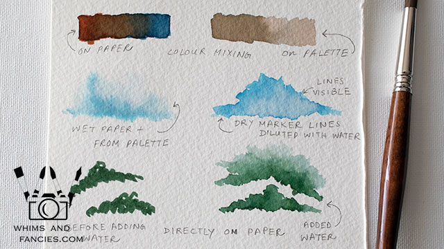 Landscape Painting Tombow Marker Review | Whims And Fancies