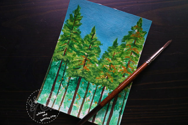 Trees In Acrylic Paint | Whims And Fancies