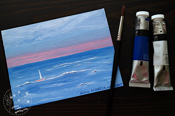 Whitby Sea with Winsor Newton Waterbased Oil | Whims And Fancies