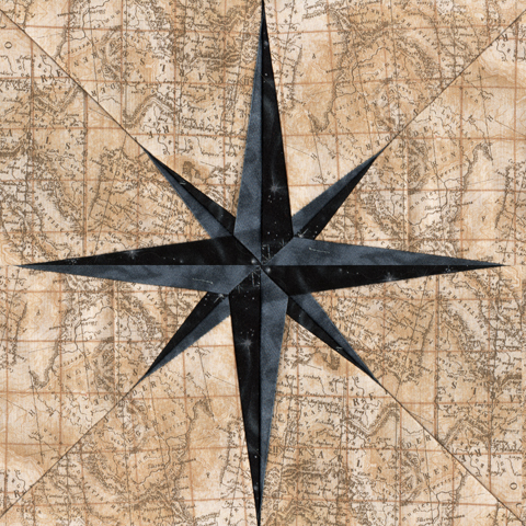 Compass Needle - Paper Piecing Pattern