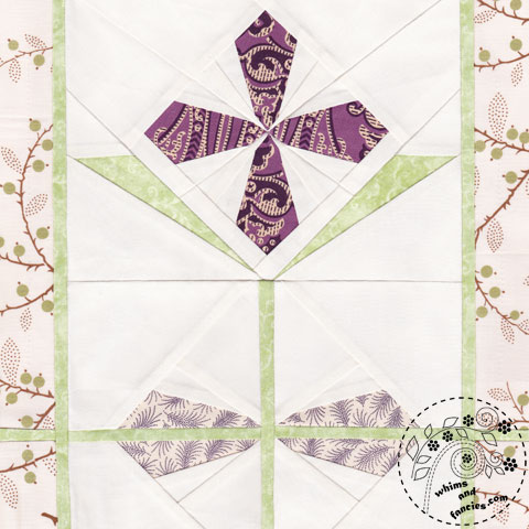 Garnet Primrose Flower Quilt Pattern | Whims And Fancies