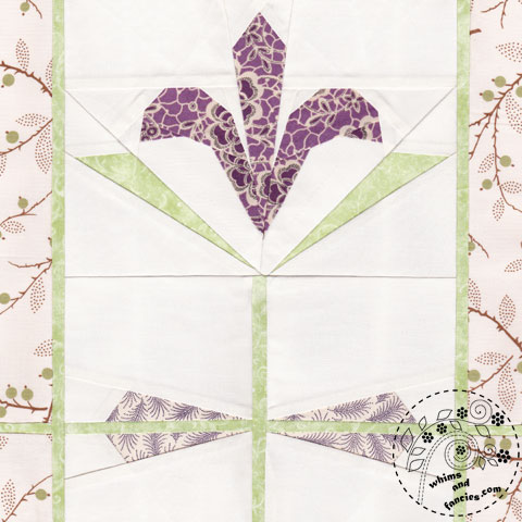 Kyanite Iris Flower Quilt Pattern | Whims And Fancies