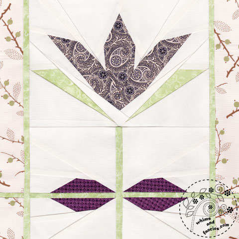 Olivine Tulip Flower Quilt Pattern | Whims And Fancies