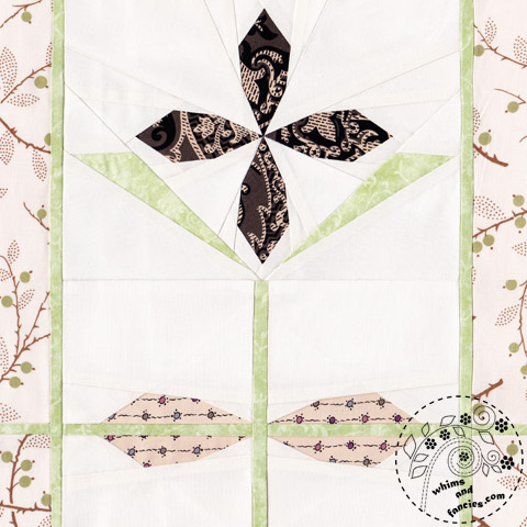 Stained Glass Selenite Clematis Flower Quilt Pattern | Whims And Fancies