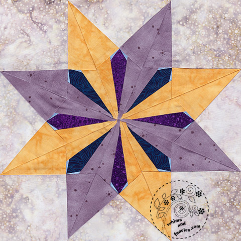 Sunburst Star Quilt Pattern | Whims And Fancies