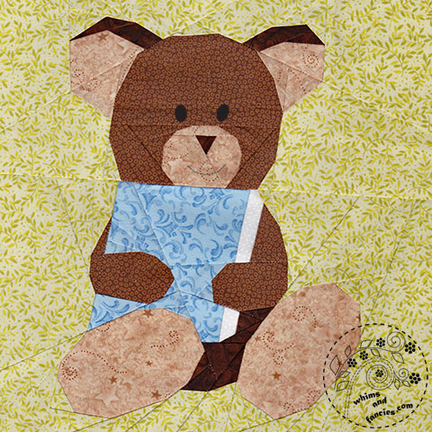 Story Book Teddy Bear Quilt Pattern | Whims And Fancies