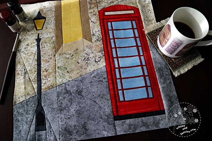 Red Telephone Box quilt pattern, British Telephone Box quilt pattern | Whims And Fancies
