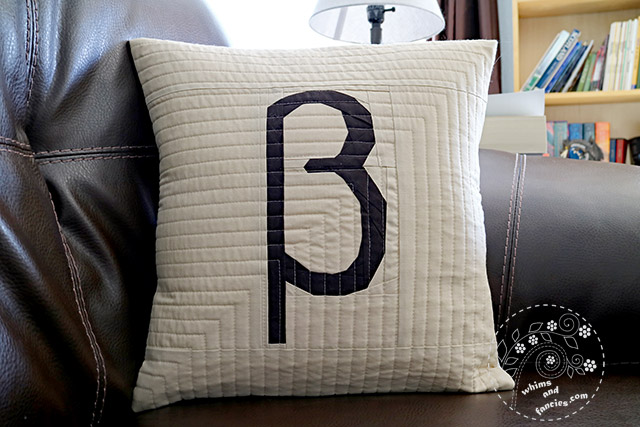 Greek Letters Quilt Pattern Quilted Pillow | Whims And Fancies