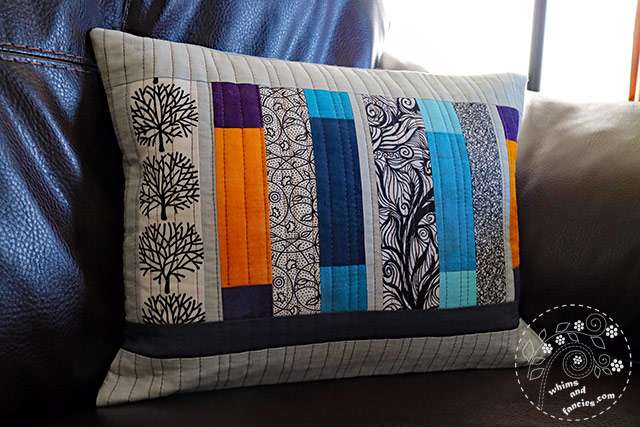 Scrappy Quilted Pillow | Whims And Fancies