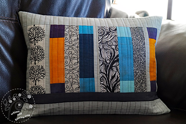 Scrappy Quilted Pillow | Whims And Fancies