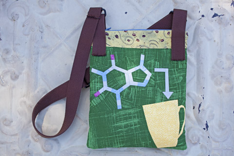 Crossbody Hand Bag With Coffee Pattern | Whims And Fancies