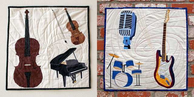 Music Instruments Quilt Patterns | Whims And Fancies