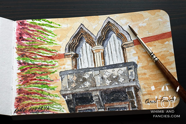 Watercolour Sketch of Christ Church, Oxford, UK | Whims And Fancies