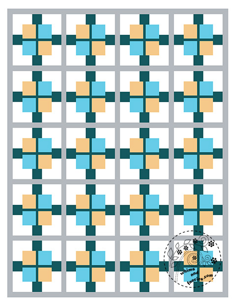 Squares Plus Quilt Pattern | Whims And Fancies