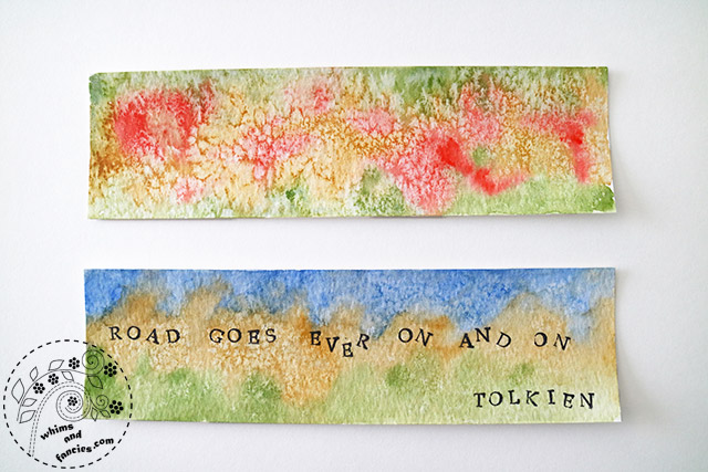 Watercolour bookmarks with kids | Whims And Fancies