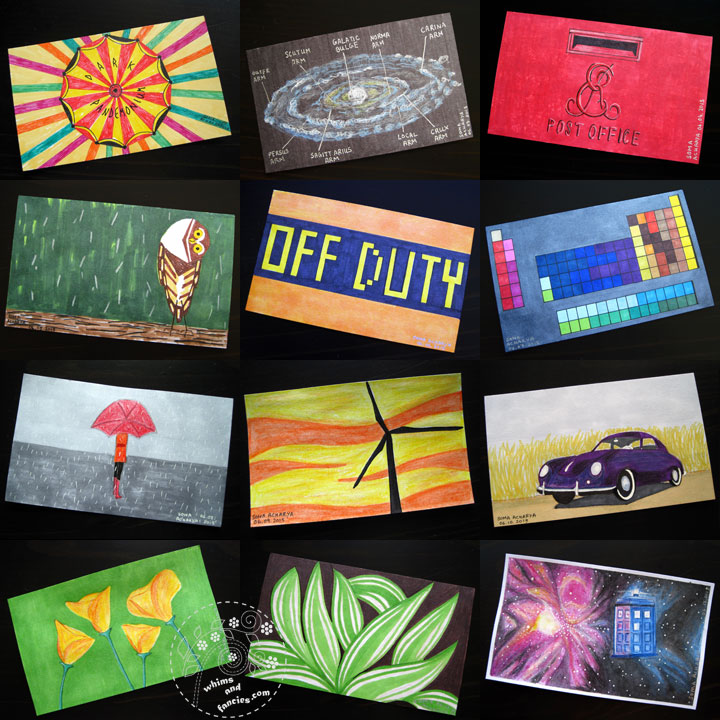 Index Card Paintings | Whims And Fancies