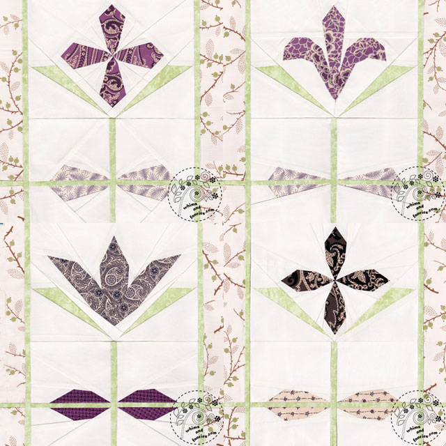 Stained Glass Flower Quilt Patterns | Whims And Fancies